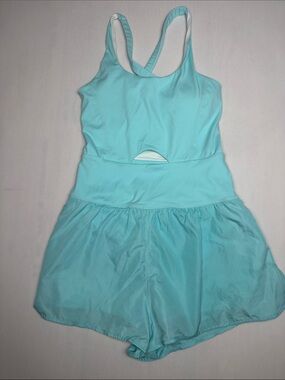 Light Aqua Blue Active Skort Romper